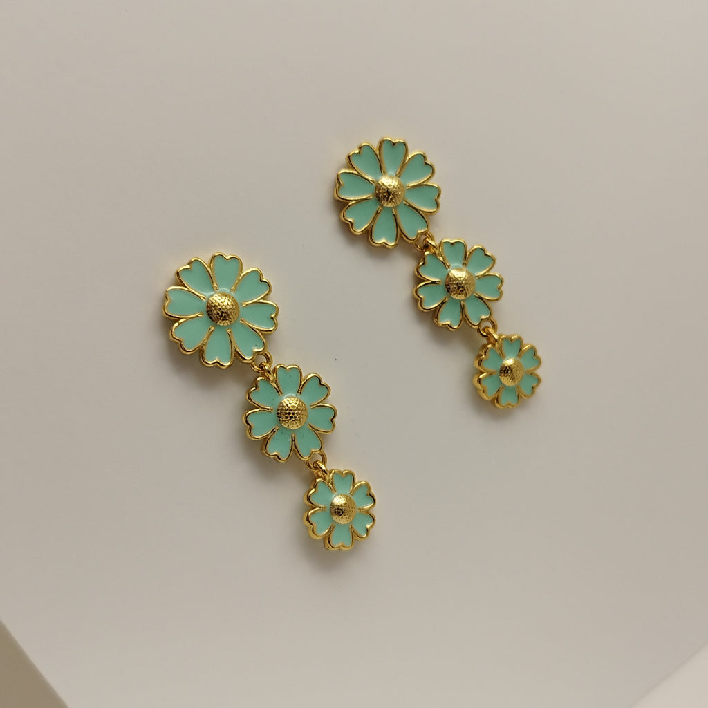 Feminine-Øreringe-18K-guld-Belagt-unikke-pastel-grøn