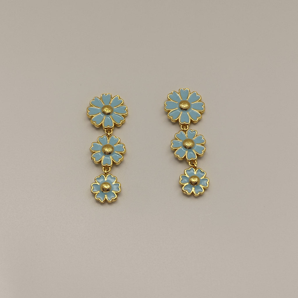 Unikke Feminine Drop øreringe hav bla 18K guld belagt 925 sølv nål Danish Design qute smuk