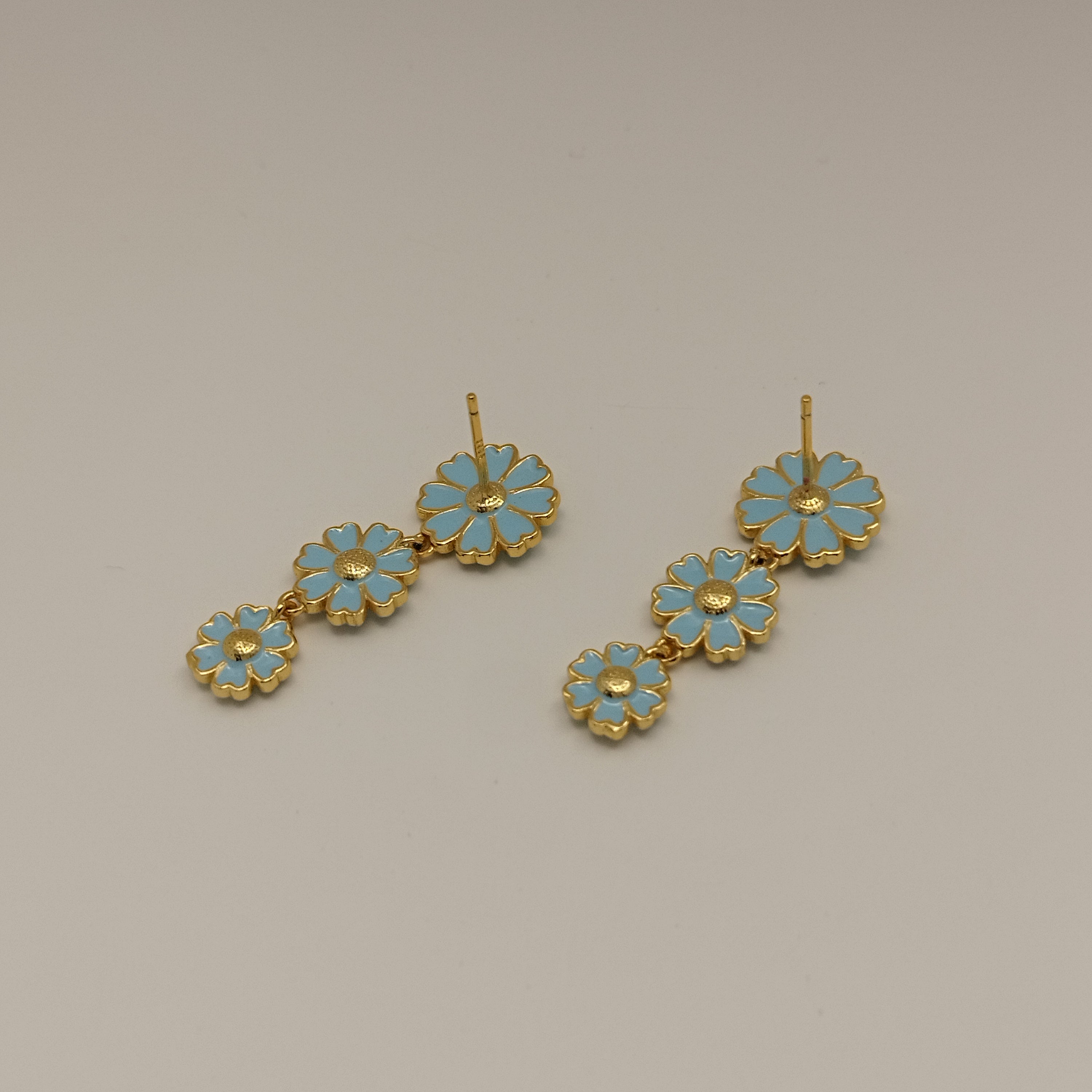 Unikke Feminine Drop øreringe hav bla 18K guld belagt 925 sølv nål Danish Design qute smuk