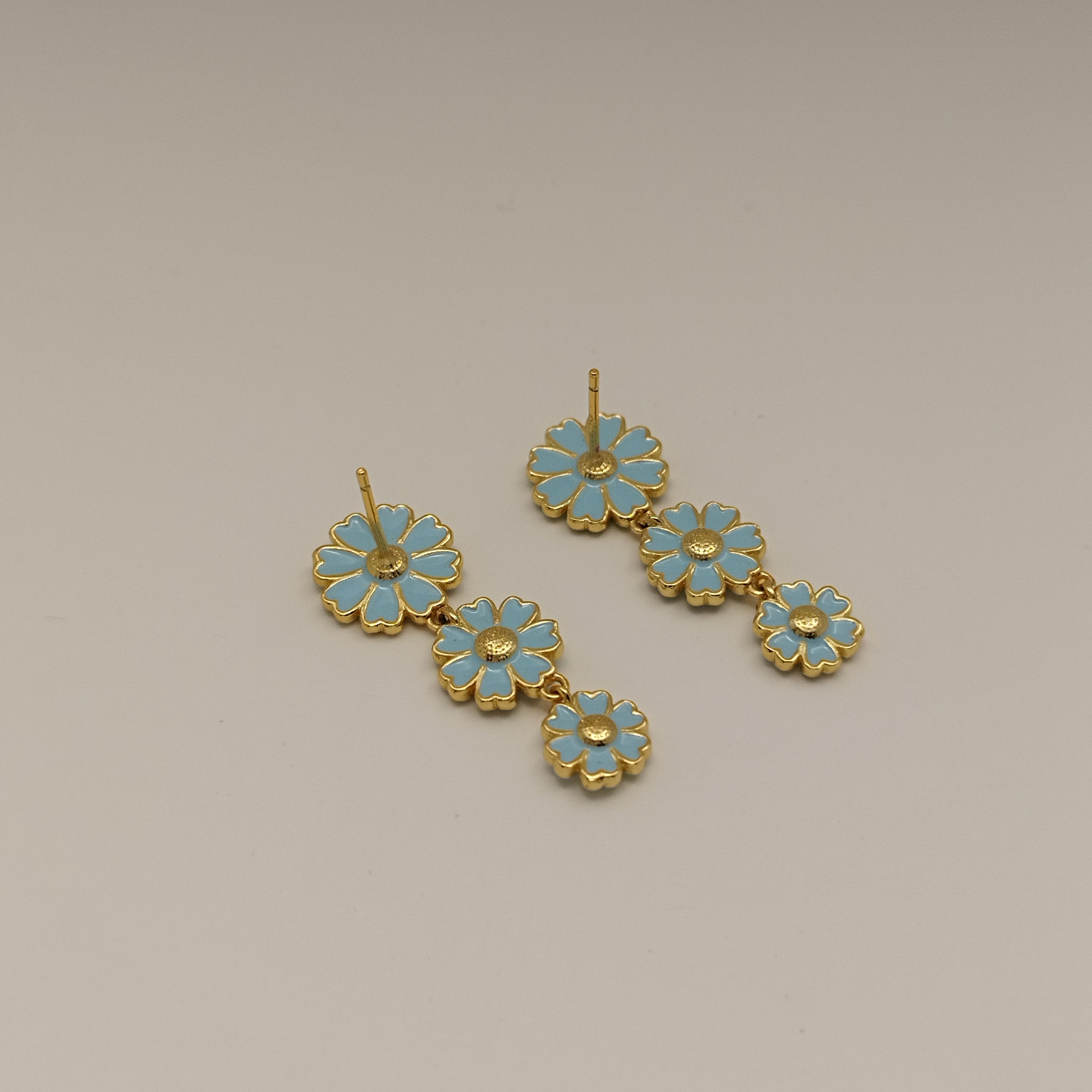 Unikke Feminine Drop øreringe hav bla 18K guld belagt 925 sølv nål Danish Design qute smuk